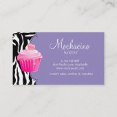 Pourpre moderne de zèbre de petit gâteau de carte (Dos)