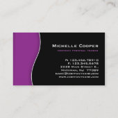 Pourpre noir professionnel de carte de visite de (Dos)