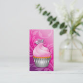 Pourpre rose chic de couronne de carte de visite (Debout devant)