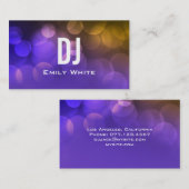 Pourpre UNIQUE du CARTE DE VISITE | du DJ (Devant / Derrière)