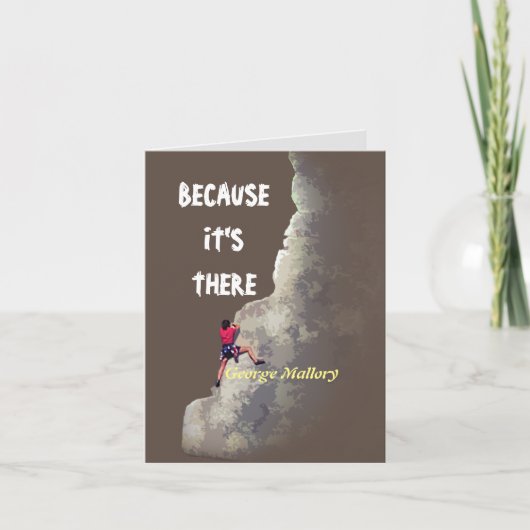 Pourquoi grimper ? - Parce qu’il y a une carte (Devant)