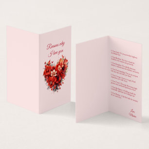 Pourquoi je t'aime   Carte Valentine personnalisée