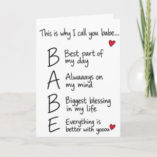 Pourquoi je vous appelle Carte Babe, Carte acrosti
