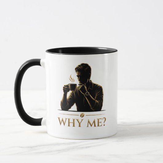 Pourquoi Moi ? Tasse à Café à l'Esthétique Minimal (Gauche)
