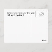 Pourquoi n'avez-vous pas visité la carte postale (Dos)