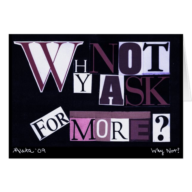 Pourquoi ne pas demander plus ? (Devant horizontal)