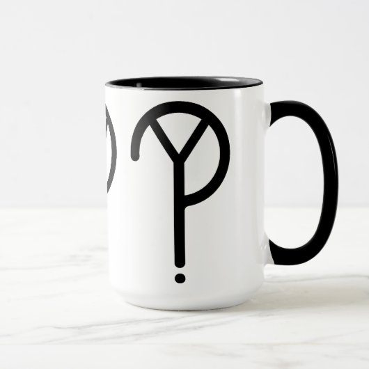Pourquoi ? Noir de tasse de sonnerie de mouvement (Droite)