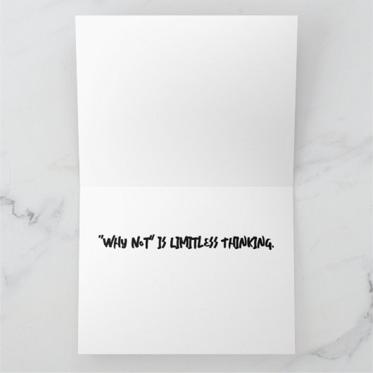 "Pourquoi pas" est une carte de voeux illimitée (Intérieur)