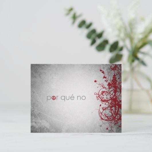 pourquoi pas la paix - carte postale espagnole (Debout devant)