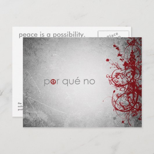 pourquoi pas la paix - carte postale espagnole (Devant / Derrière)