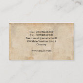 poursuit des cartes de visite (Dos)