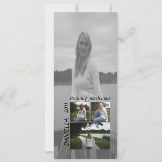 Poursuivre mes rêves carte photo de diplôme (Devant)