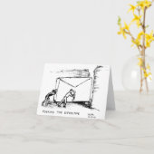 Poussage de l'enveloppe — Carte de note (Fleur jaune)