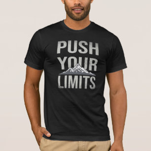 Pousse tes limites, T-shirt de typographie motivat