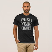 Pousse tes limites, T-shirt de typographie motivat (Devant entier)
