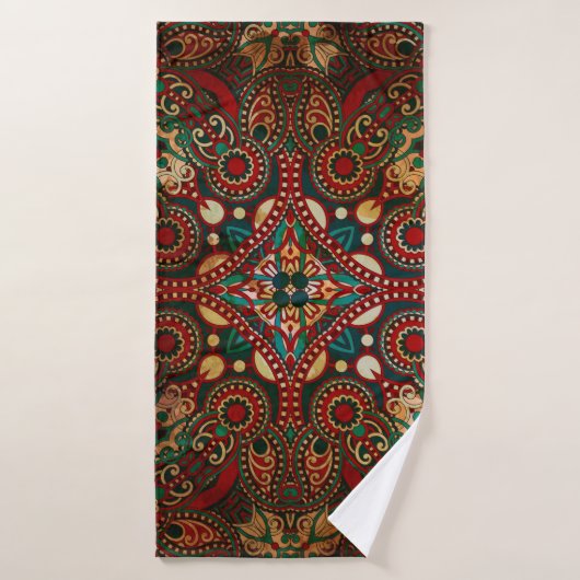 Poussée florale de poupée traditionnelle (Serviette de bain)