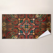 Poussée florale de poupée traditionnelle (Serviette de bain)