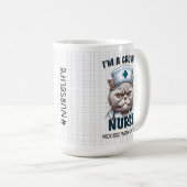Poussée grumpy Chat Mug - Drôle cadeau #NurseLife (Devant droit)