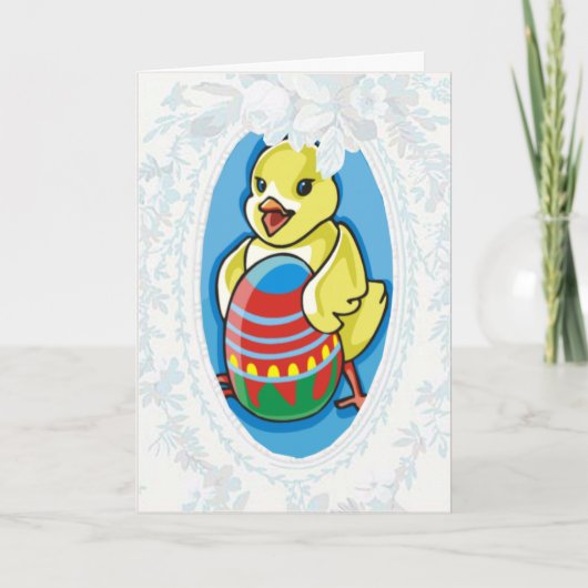 Poussette de Pâques avec carte d'oeuf (Devant)