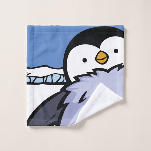 Poussette de pingouin gros plan linge (Gant de toilette)