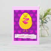 Poussette douce amoureuse du message, invitation (Debout devant)