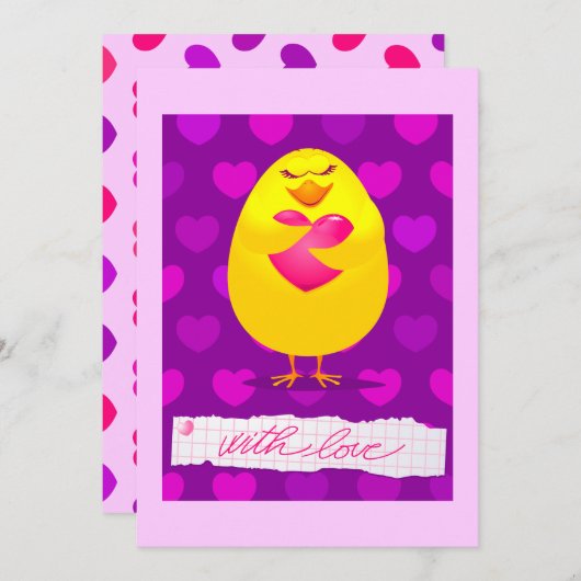 Poussette douce amoureuse du message, invitation (Devant / Derrière)