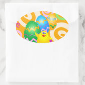 Poussette drôle de Pâques, autocollant (Sac)
