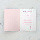 Poussette rose Et Blanc Faire-part de naissance (Intérieur)