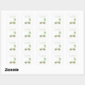 Poussette Vert Pastel et Autocollant Ballons (Feuille)