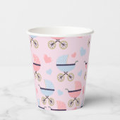 Poussettes Bébé Rose/Bleu Gobelets en Papier Rose (Verso)