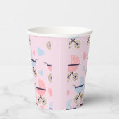 Poussettes Bébé Rose/Bleu Gobelets en Papier Rose (Droite)