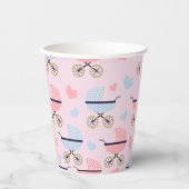 Poussettes Bébé Rose/Bleu Gobelets en Papier Rose (Recto)