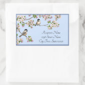 Poussettes et fleurs mignonnes oiseaux Étiquettes  (Sac)