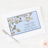 Poussettes et fleurs mignonnes oiseaux Étiquettes  (Enveloppe)