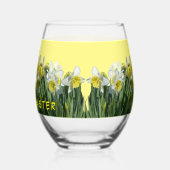 Poussière De Daffodiles Jaunes Blancs. Verre à vin (Gauche)