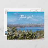 Poussière de neige au lac Table Rock Merci Carte p (Devant / Derrière)