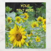 Poussière de tournesol. Ensemble de Étiquettes de (Étiquettes simples)