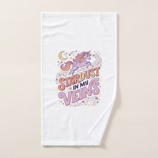 Poussière d'étoile de licorne dans mes veines conc (Serviette à main)