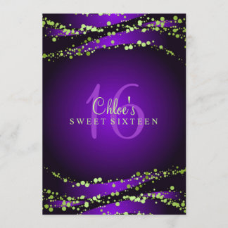 Poussière d'étoiles violette et verte | Invitation