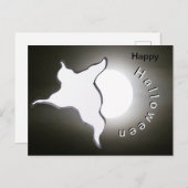 Poussière Ghost & Lune. Bonne carte postale Hallow (Devant / Derrière)
