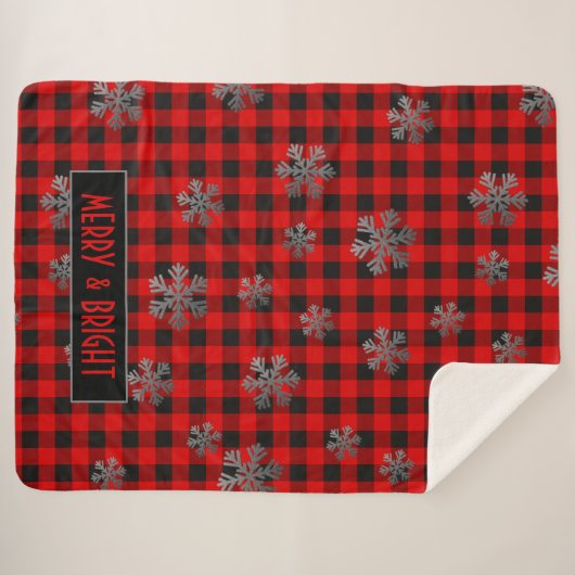Poussières à neige rouges à Buffalo Plaid et Parti (Devant (Horizontal))