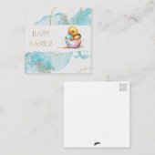 Poussin de Pâques (style carte postale) Message (Devant / Derrière)