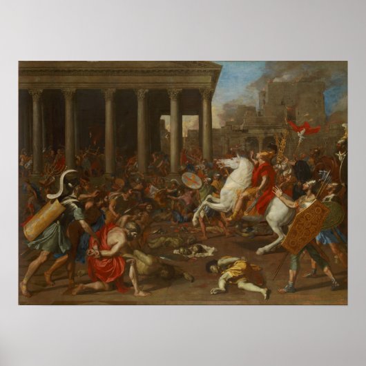 Poussin - De verovering van Jeruzalem door keizer Poster (Voorkant)