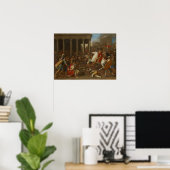 Poussin - De verovering van Jeruzalem door keizer Poster (Thuiskantoor)