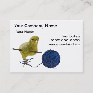 Poussin qui fait du crochet le carte de visite