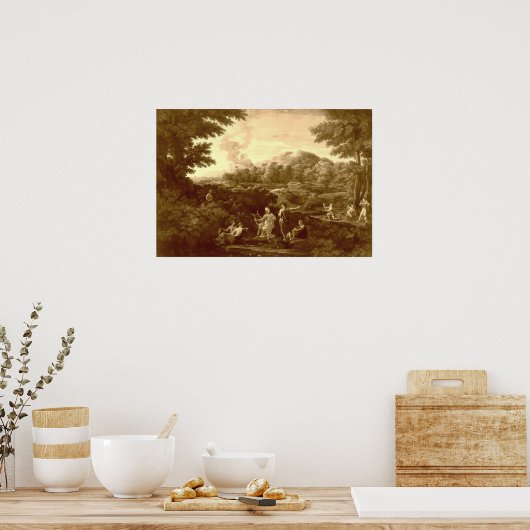 Poussine - Orpheus en Eurydice Poster (Keuken)