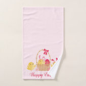 Poussins de Pâques rose Motif (Serviette à main)