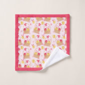 Poussins de Pâques rose Motif (Gant de toilette)