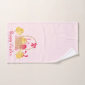 Poussins de Pâques rose Motif (Serviette à main)