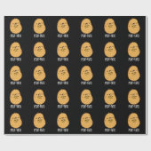 Pout-tato Funny Potato Pun Dark BG Cadeaupapier (Vlak)